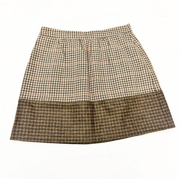 J. Crew Plaid Patterned Lambs Wool Lined Mini Skirt Size 4 - Picture 6 of 6